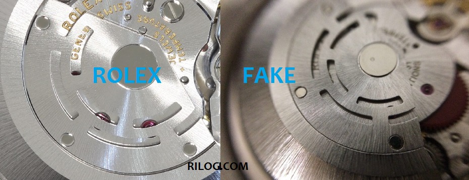 Calibre 3130, comparatif: Rolex-Fake